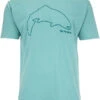 Simms Trout Outline T-Shirt - Oil Blue Heather